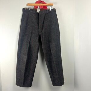 Woolrich Men 40 Plaid Heavy Wool Hunting Pants Suspenders USA Heritage Americana